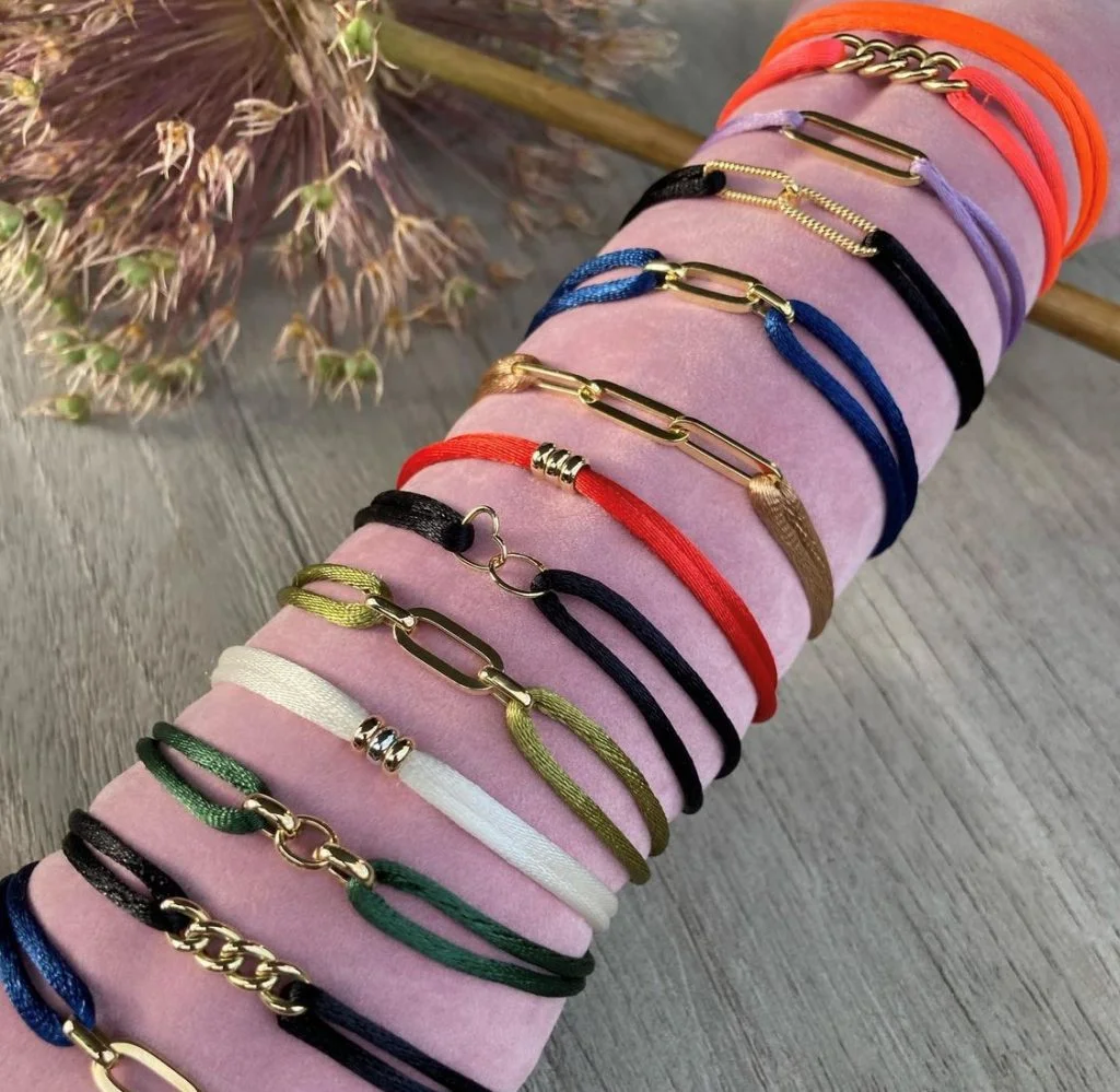 سوار من الحرير مع ذهب عيار 14 اوج اكسكلوسيف