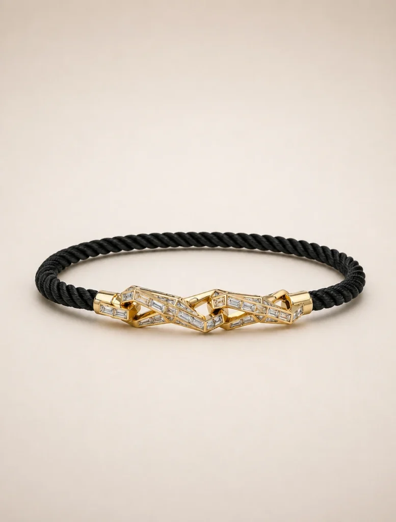 18K Gold Orion Cord Bracelet Diamonds