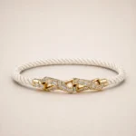 Bracciale Orion Cord in oro 18 carati con diamanti bianchi