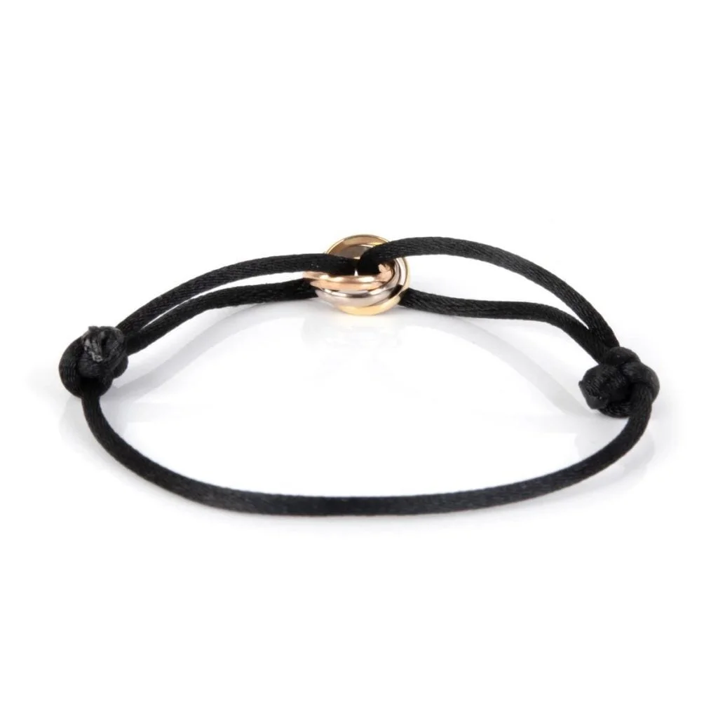 18K金三位一体手链丝绸