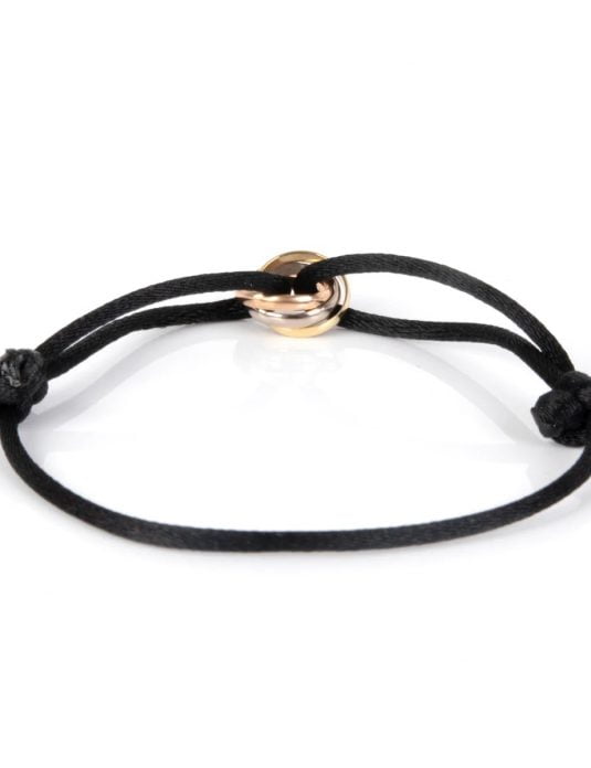 18k gold trinity bracelet silk