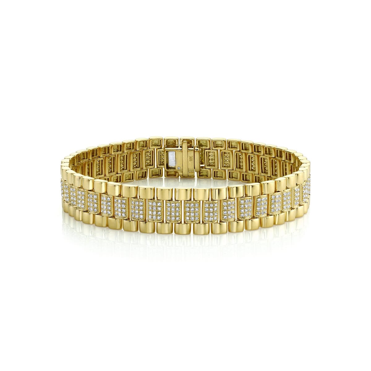 18k gold rolex bracelet diamonds