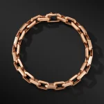 Bracelet lien en or rose 18k