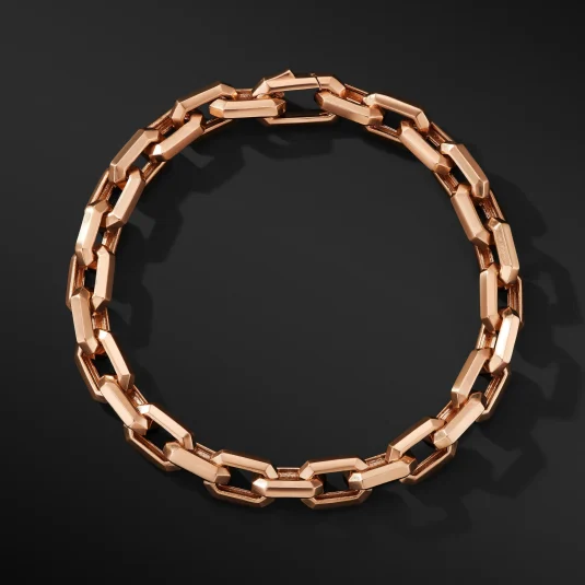 18k rose gold link bracelet