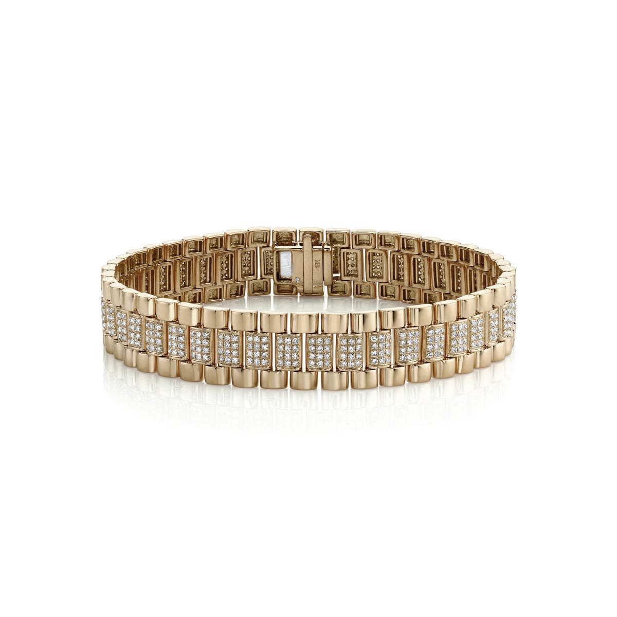 18k rose gold rolex bracelet diamonds