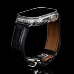 18k white gold apple watch ultra crocodile1