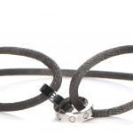 18k white gold love bracelet silk