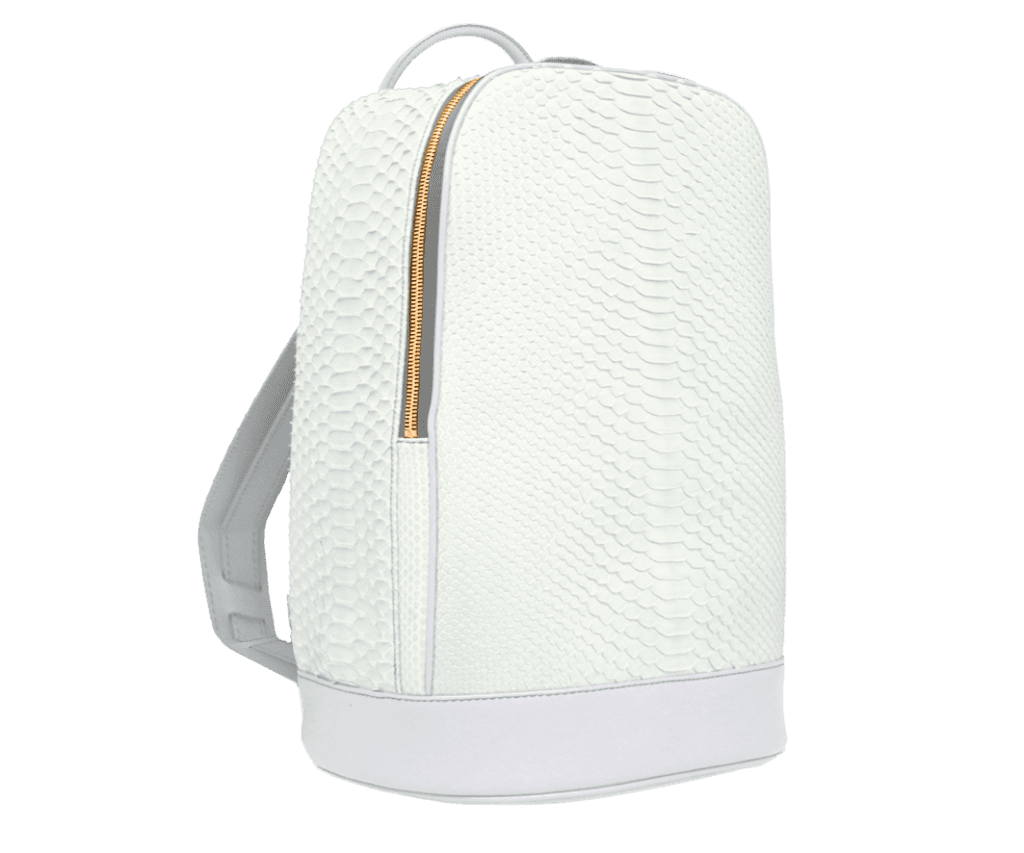 white python backpack