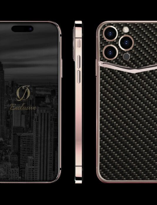 24K ROSE GOLD IPHONE 14 PRO MAX carbon 3k