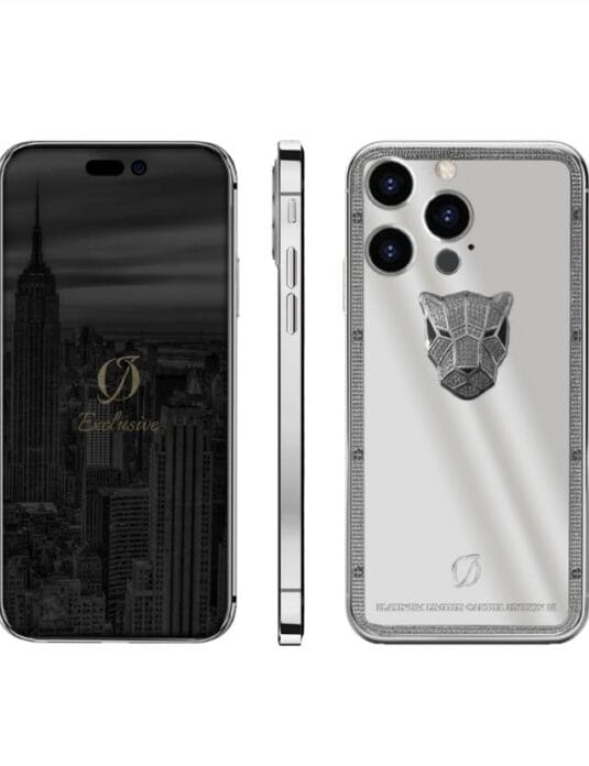 24K White Gold Cartier iPhone 16 Pro Max