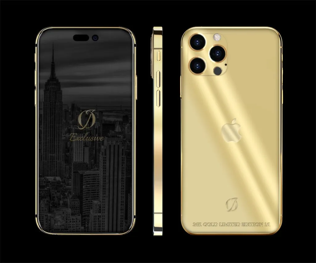 24k gold Iphone 14 pro custom max