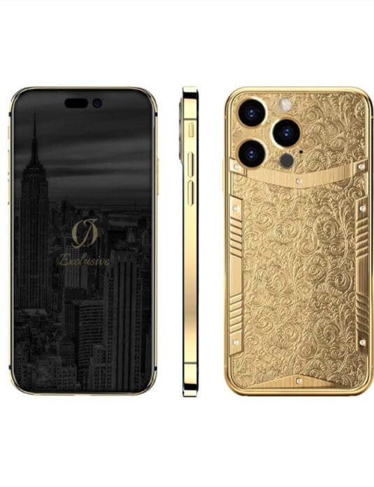 24k gold Iphone 16 pro max flower edition