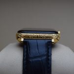 ابل واتش 6 ذهب 24 قيراط حزام التمساح الأزرق1