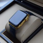 24k gold apple watch 6 crocodile strap