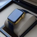 24k gold apple watch 6 crocodile strap