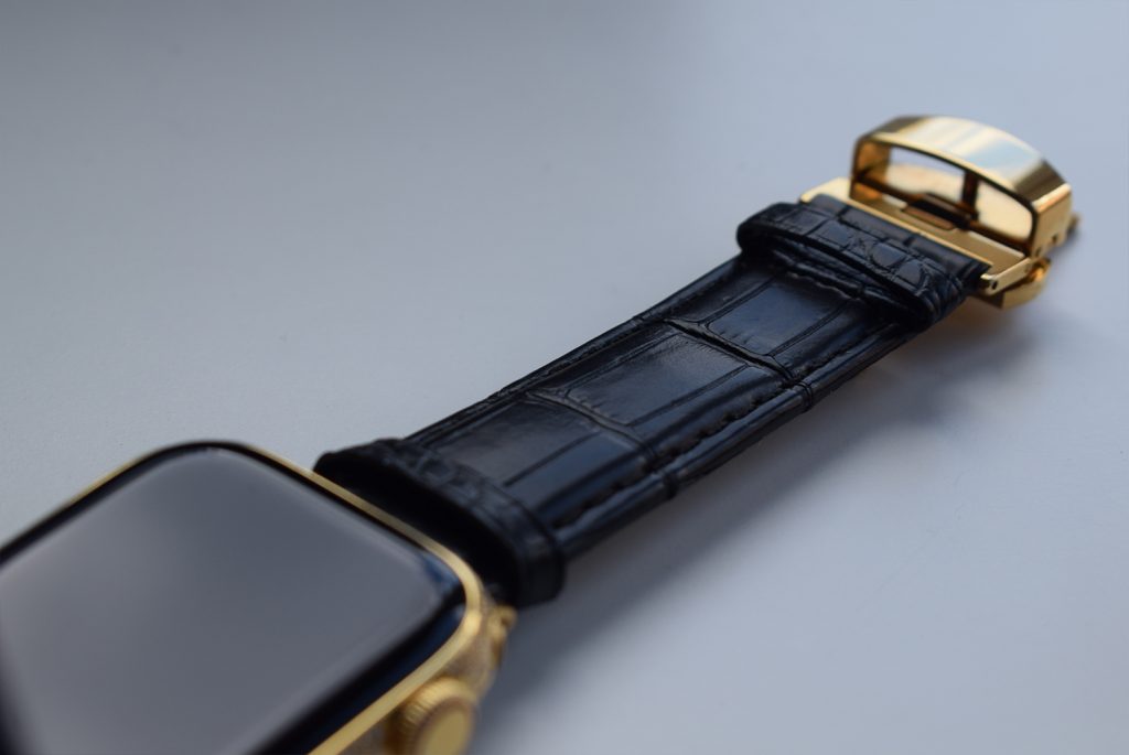 24k gold apple watch 7 strap crocodile 2