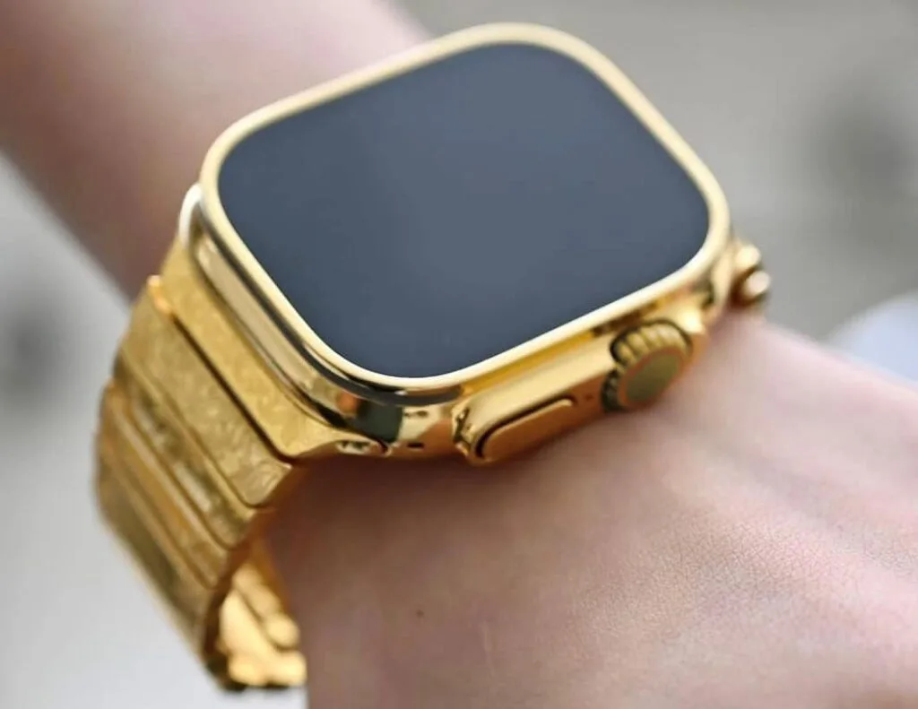 24k gold apple watch ultra metal strap