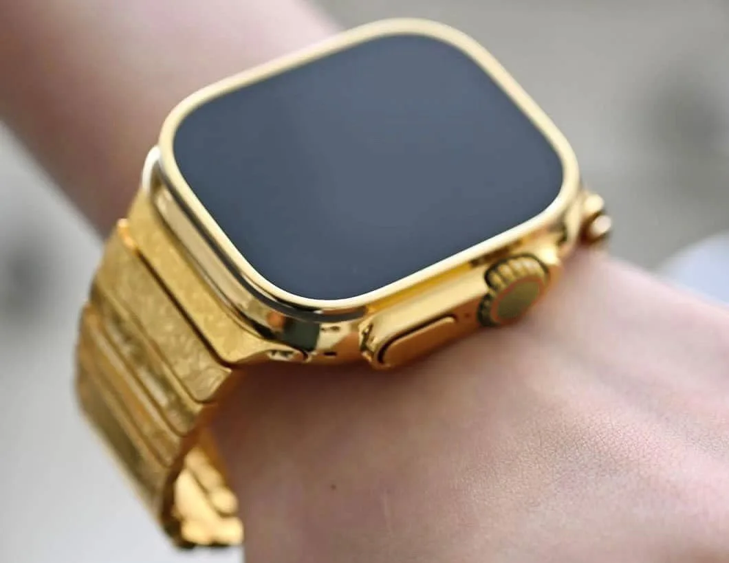 24k gold apple watch ultra metal strap