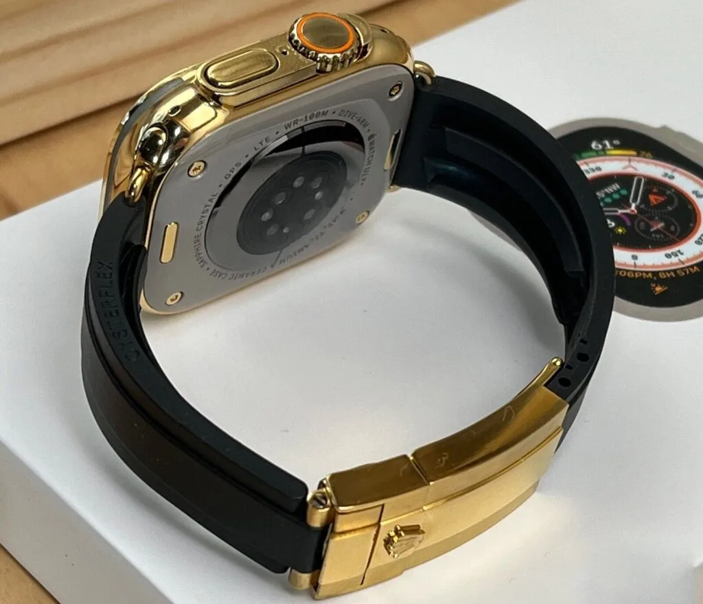 24k gold apple watch ultra rolex strap
