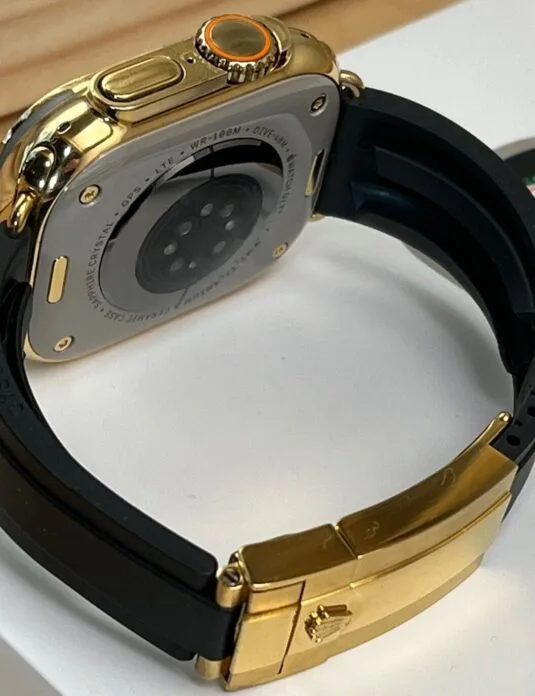 24k gold apple watch ultra rolex strap