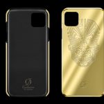 Custodia in oro 24k per iPhone 12 Pro skull 2