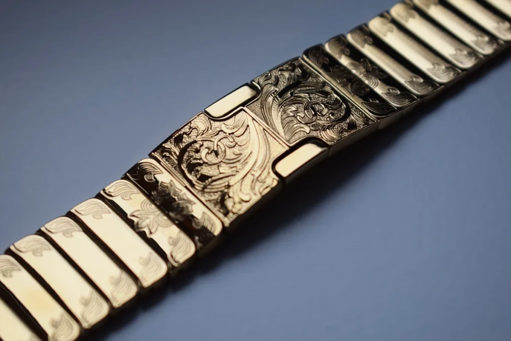 24K金雕刻苹果手表表带