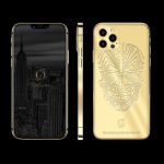 آيفون 12 برو الذهبي 24 قيراط بتصميم جمجمة