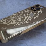 24k gold iphone 15 pro lion engraving