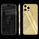 custom iphone 14 pro 24k gold engraving lion