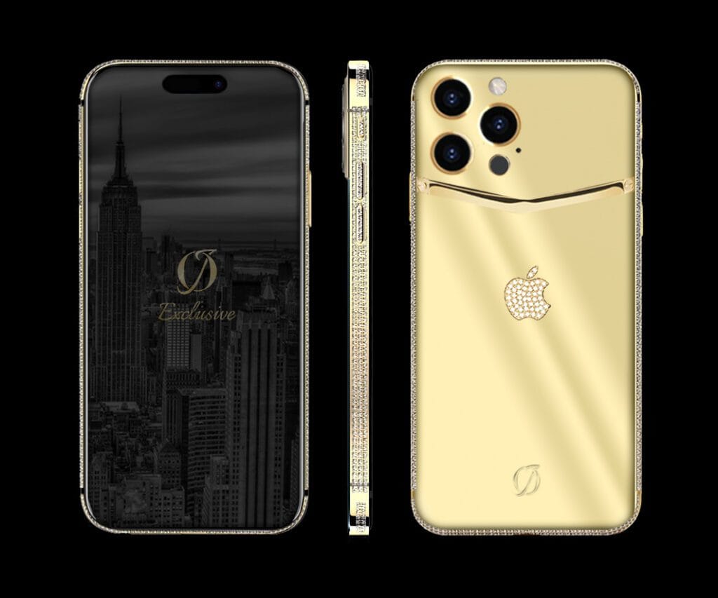 24k gold iphone 14 pro diamonds