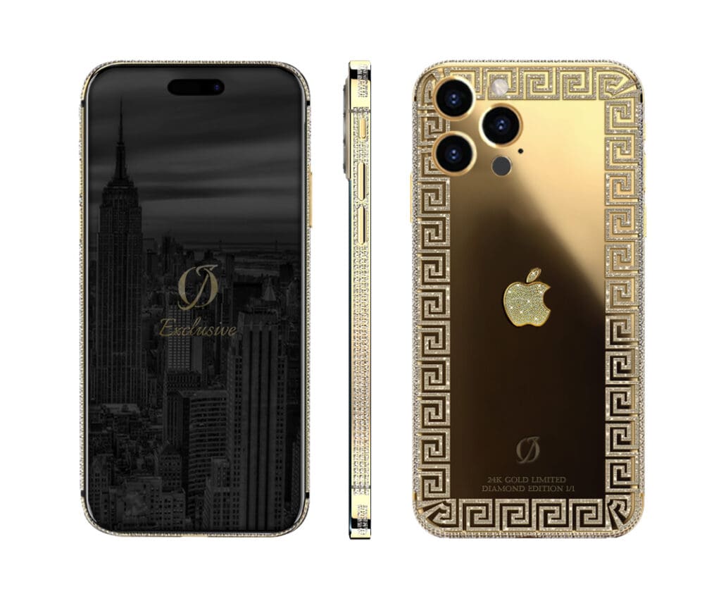 24k gold iphone 15 pro max diamonds edition