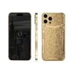 24k Gold iphone 15 pro max Blumen-Edition