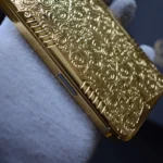 24k gold iphone 16 pro max 3d engraved flower