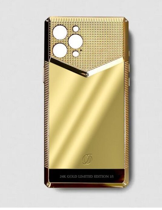 24k gold metal iphone 14 pro max case 1