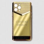 24k gold metal iphone 14 pro max case custom engraving
