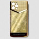 24k gold metal iphone 14 pro max case tiger 1 engraving