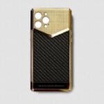 24k gold metal iphone case 3k carbon black 1