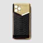 24k gold metal iphone case python black 1