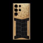 24k gold samsung s23 ultra crocodile black