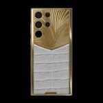 24k gold samsung s23 ultra crocodile leather