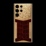 24k gold samsung s23 ultra crocodile red