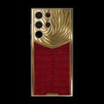 24k gold samsung s23 ultra red crocodile