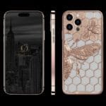 iPhone 14 Pro Max Butterfly in oro rosa 24k