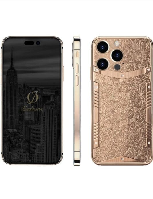 24k rose gold Iphone 16 pro max flower edition