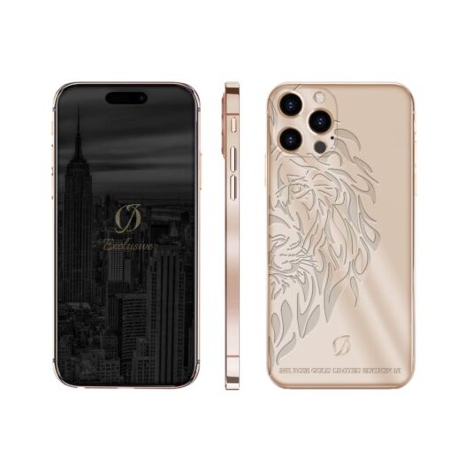 24k rose gold iphone 15 pro max lion edition