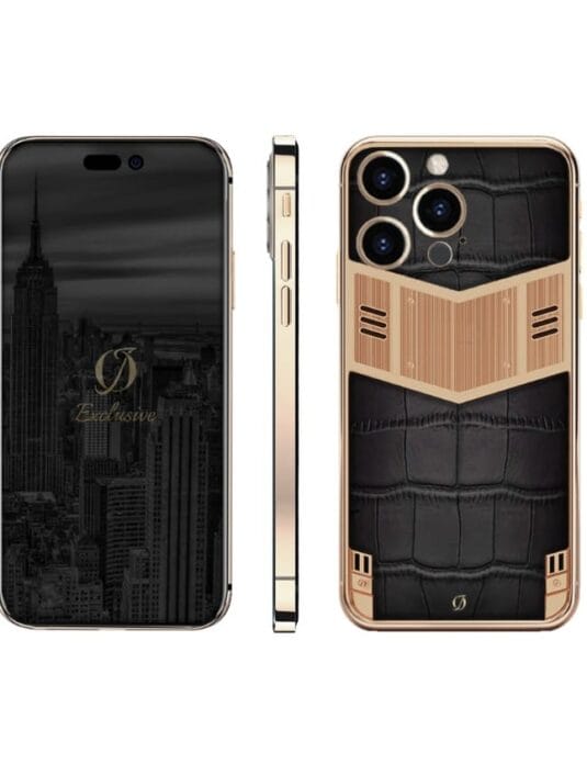 24k rose gold iphone 16 pro max crocodile