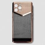 24k rose gold metal iphone case grey crocodile