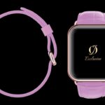 montre apple 8 plaquée or rose 24 carats avec bracelet crocodile rose 1