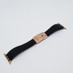 24k rose gold rolex strap black