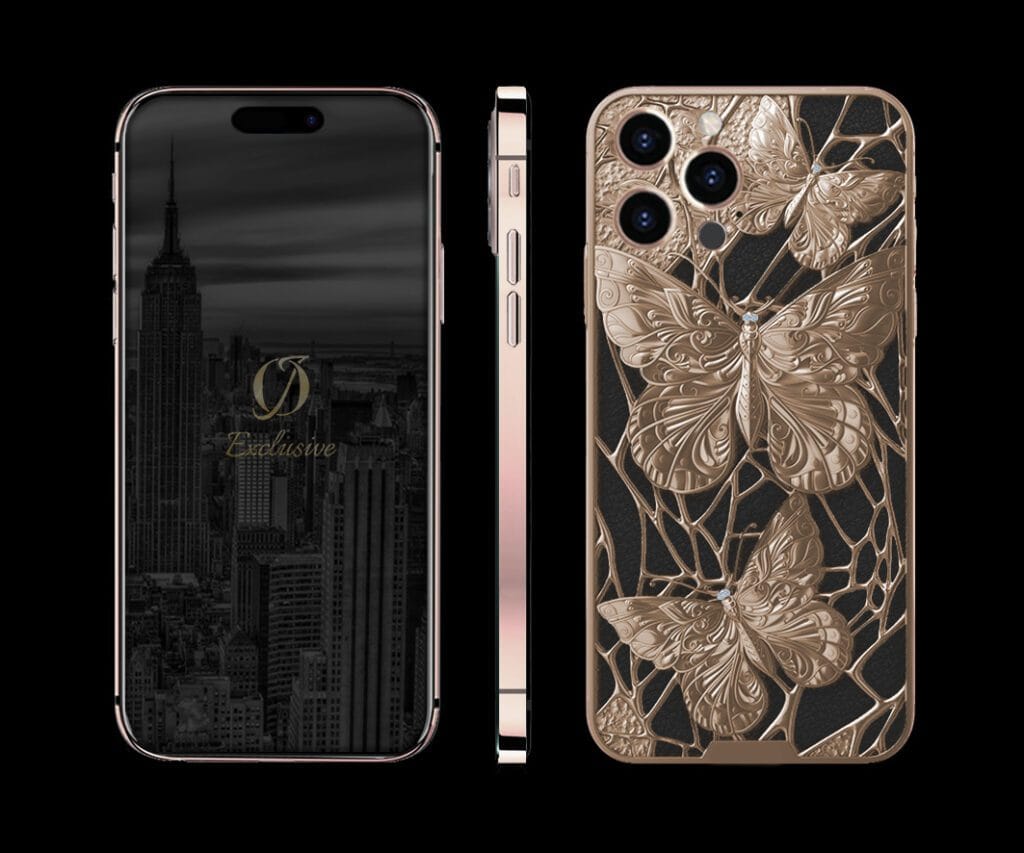 24k rose goldIPHONE 14 PRO MAX BUTTERFLY black